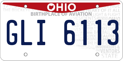OH license plate GLI6113