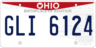 OH license plate GLI6124