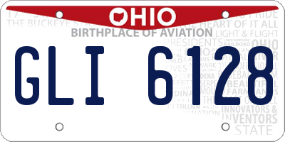 OH license plate GLI6128
