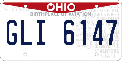 OH license plate GLI6147