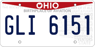 OH license plate GLI6151