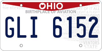OH license plate GLI6152
