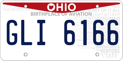OH license plate GLI6166