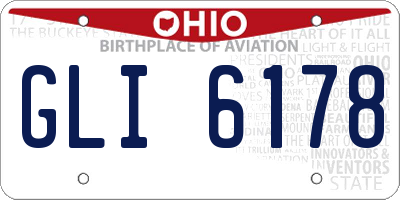 OH license plate GLI6178