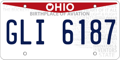OH license plate GLI6187