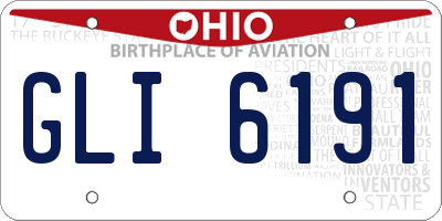 OH license plate GLI6191