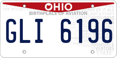 OH license plate GLI6196