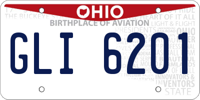 OH license plate GLI6201