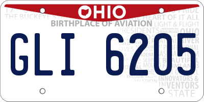 OH license plate GLI6205