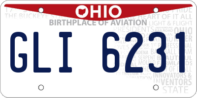 OH license plate GLI6231