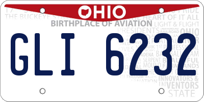 OH license plate GLI6232