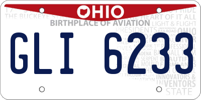 OH license plate GLI6233