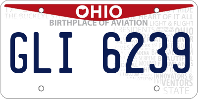 OH license plate GLI6239