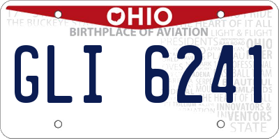 OH license plate GLI6241