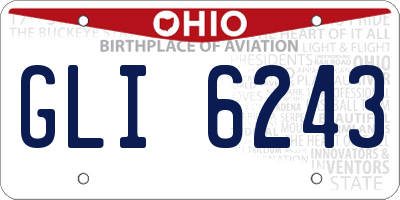 OH license plate GLI6243