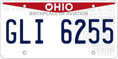 OH license plate GLI6255