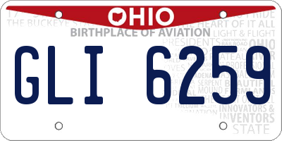 OH license plate GLI6259