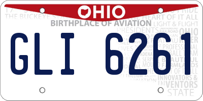OH license plate GLI6261