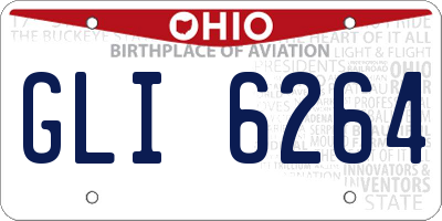 OH license plate GLI6264