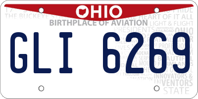 OH license plate GLI6269