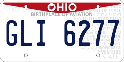 OH license plate GLI6277