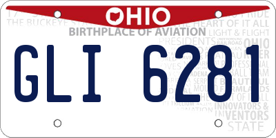 OH license plate GLI6281