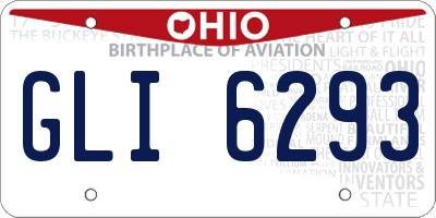OH license plate GLI6293