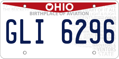 OH license plate GLI6296