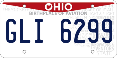 OH license plate GLI6299