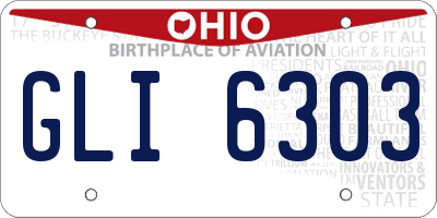OH license plate GLI6303