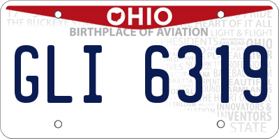 OH license plate GLI6319