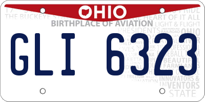 OH license plate GLI6323