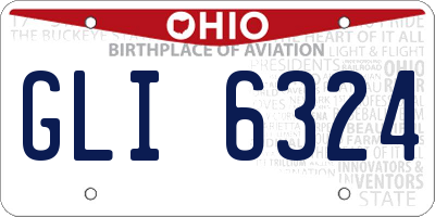 OH license plate GLI6324