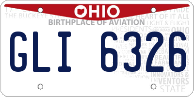 OH license plate GLI6326