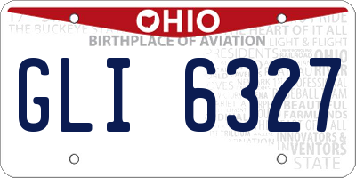 OH license plate GLI6327