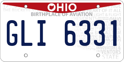 OH license plate GLI6331