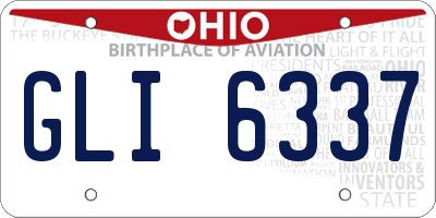 OH license plate GLI6337