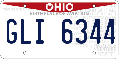 OH license plate GLI6344