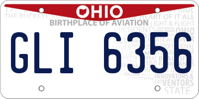 OH license plate GLI6356