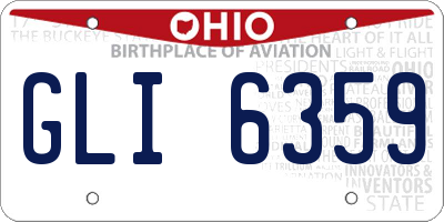 OH license plate GLI6359