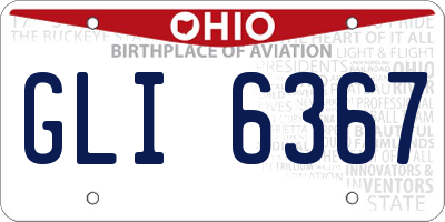 OH license plate GLI6367