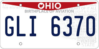 OH license plate GLI6370