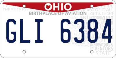 OH license plate GLI6384