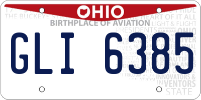 OH license plate GLI6385