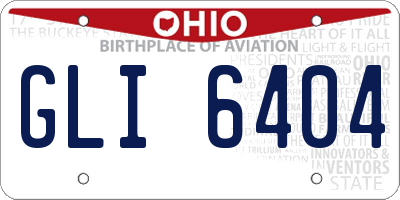 OH license plate GLI6404