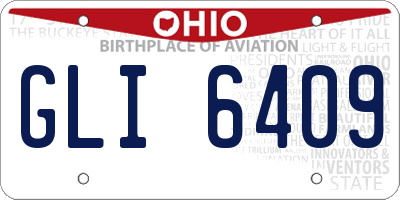 OH license plate GLI6409