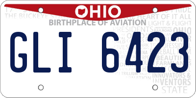 OH license plate GLI6423