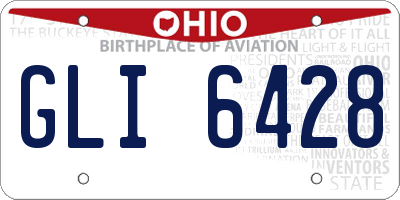 OH license plate GLI6428