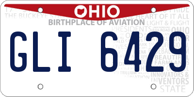 OH license plate GLI6429