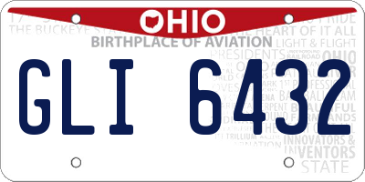 OH license plate GLI6432